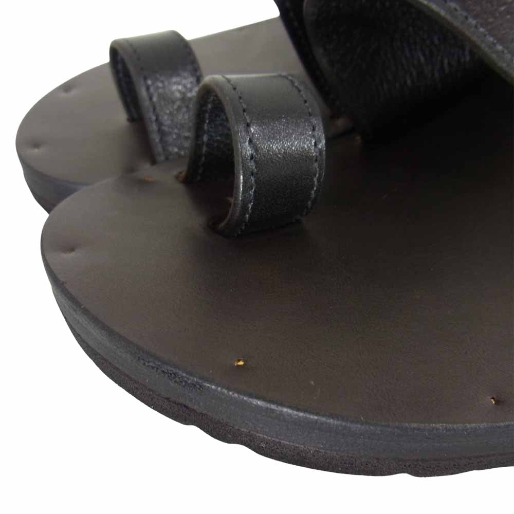 JUTTA NEUMANN ユッタニューマン ALICE + BIRK アリス BIRKEN SOLE  ビルケンソール レザー サンダル ブラック系 D9【極上美品】【中古】