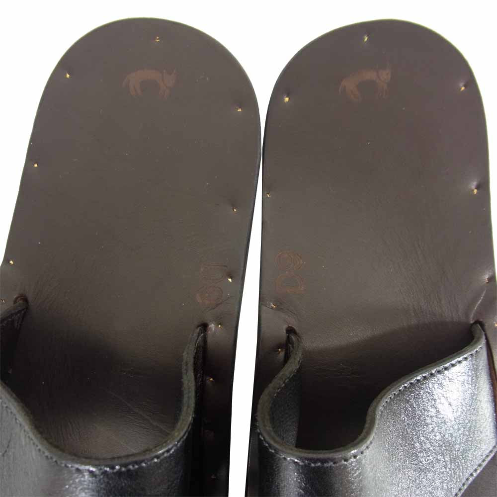 JUTTA NEUMANN ユッタニューマン ALICE + BIRK アリス BIRKEN SOLE  ビルケンソール レザー サンダル ブラック系 D9【極上美品】【中古】