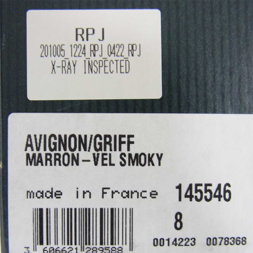 Paraboot パラブーツ 145546 AVIGNON GRIFF Ⅱ アヴィニオン グリフ 2 Uチップ スウェード シューズ ブラウン系 8【新古品】【未使用】【中古】