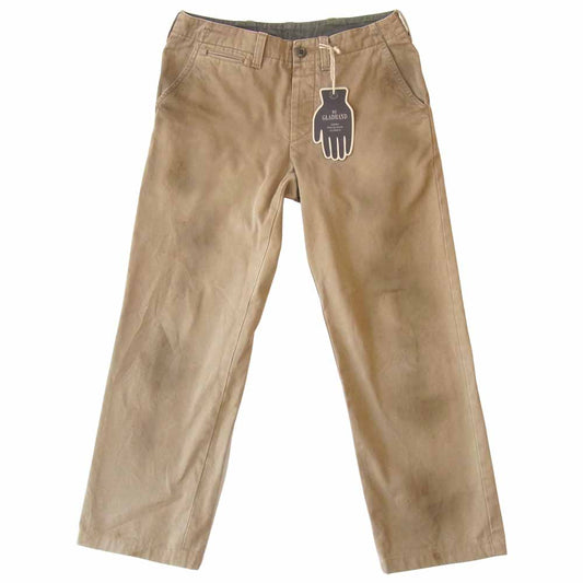 GLADHAND & Co. グラッドハンド BYGH-16-AW-18 FACTORY PANTS ファクトリー パンツ ユーズド加工 ベージュ系 S【美品】【中古】