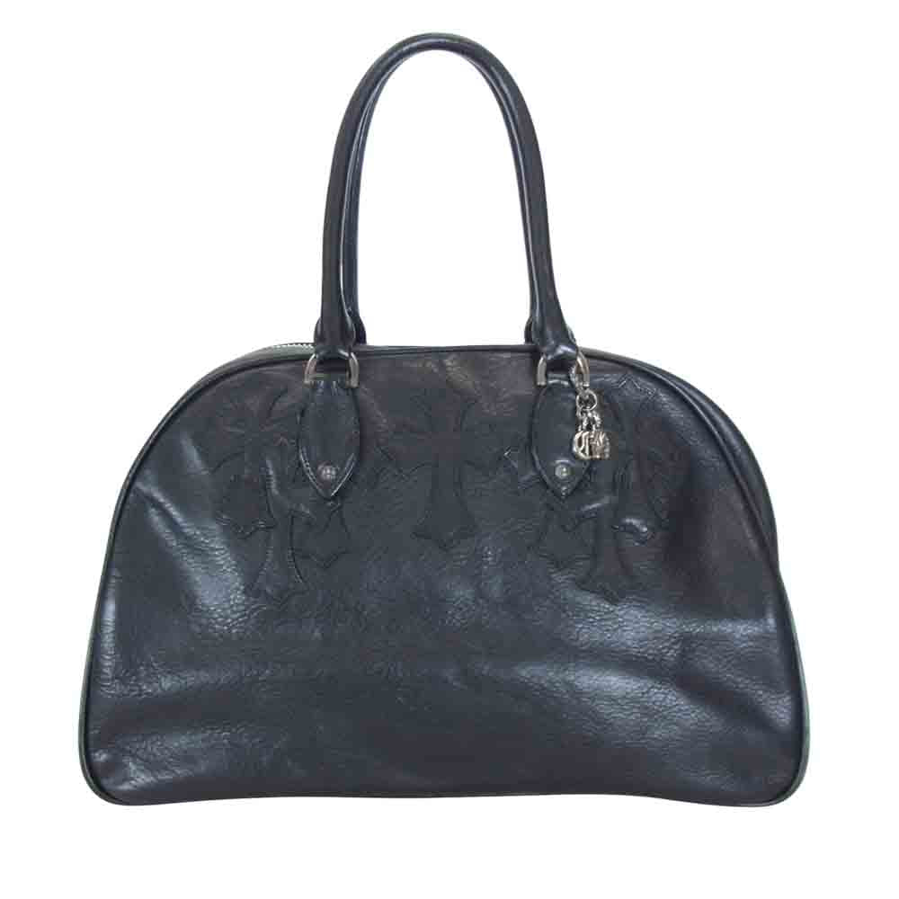 CHROME HEARTS クロムハーツ（原本有） GYM MED セメタリー クロス パッチ CHチャーム ミディアム ジム バッグ ブラック系【中古】