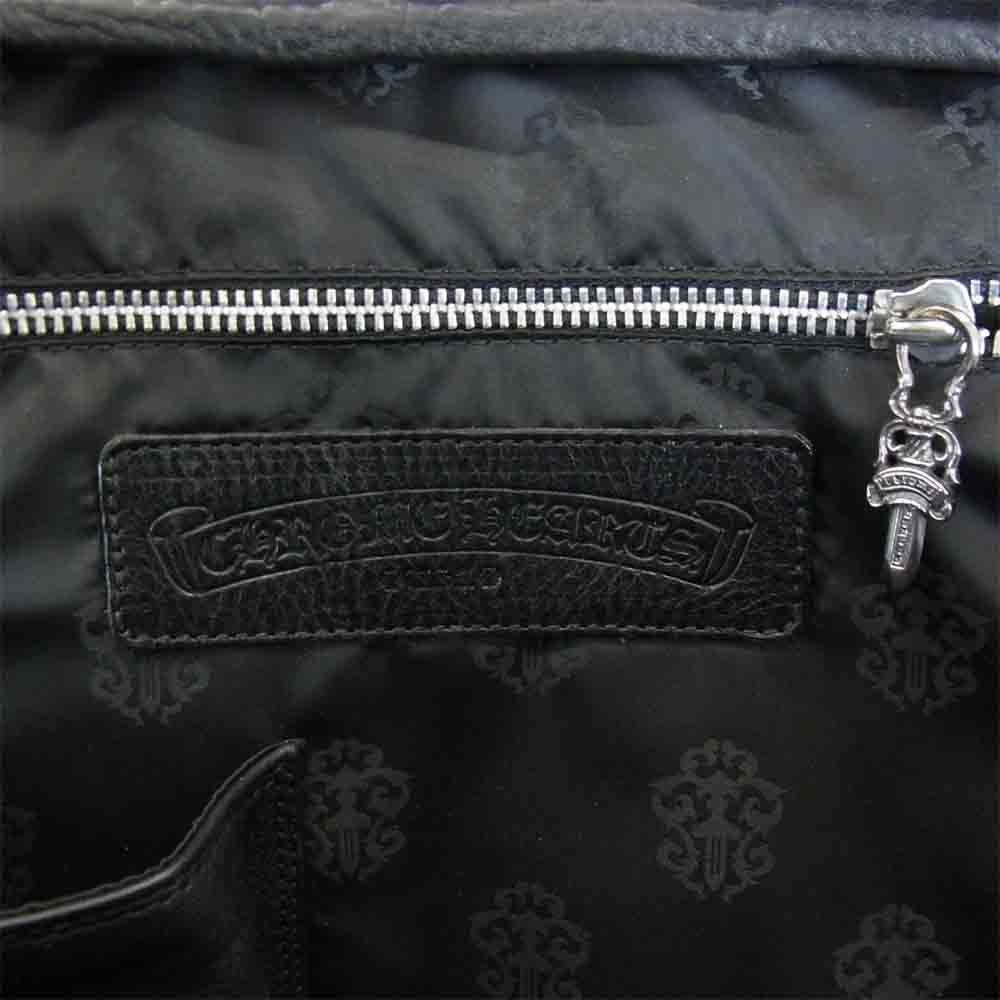 CHROME HEARTS クロムハーツ（原本有） GYM MED セメタリー クロス パッチ CHチャーム ミディアム ジム バッグ ブラック系【中古】