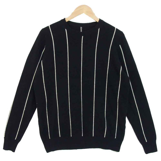 uniform experiment ユニフォームエクスペリメント UE-145093 SOPH ソフ ピンストライプ クルーネック ニット セーター ブラック系 2【中古】
