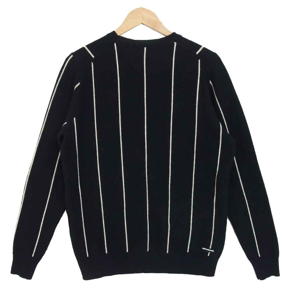 uniform experiment ユニフォームエクスペリメント UE-145093 SOPH ソフ ピンストライプ クルーネック ニット セーター ブラック系 2【中古】