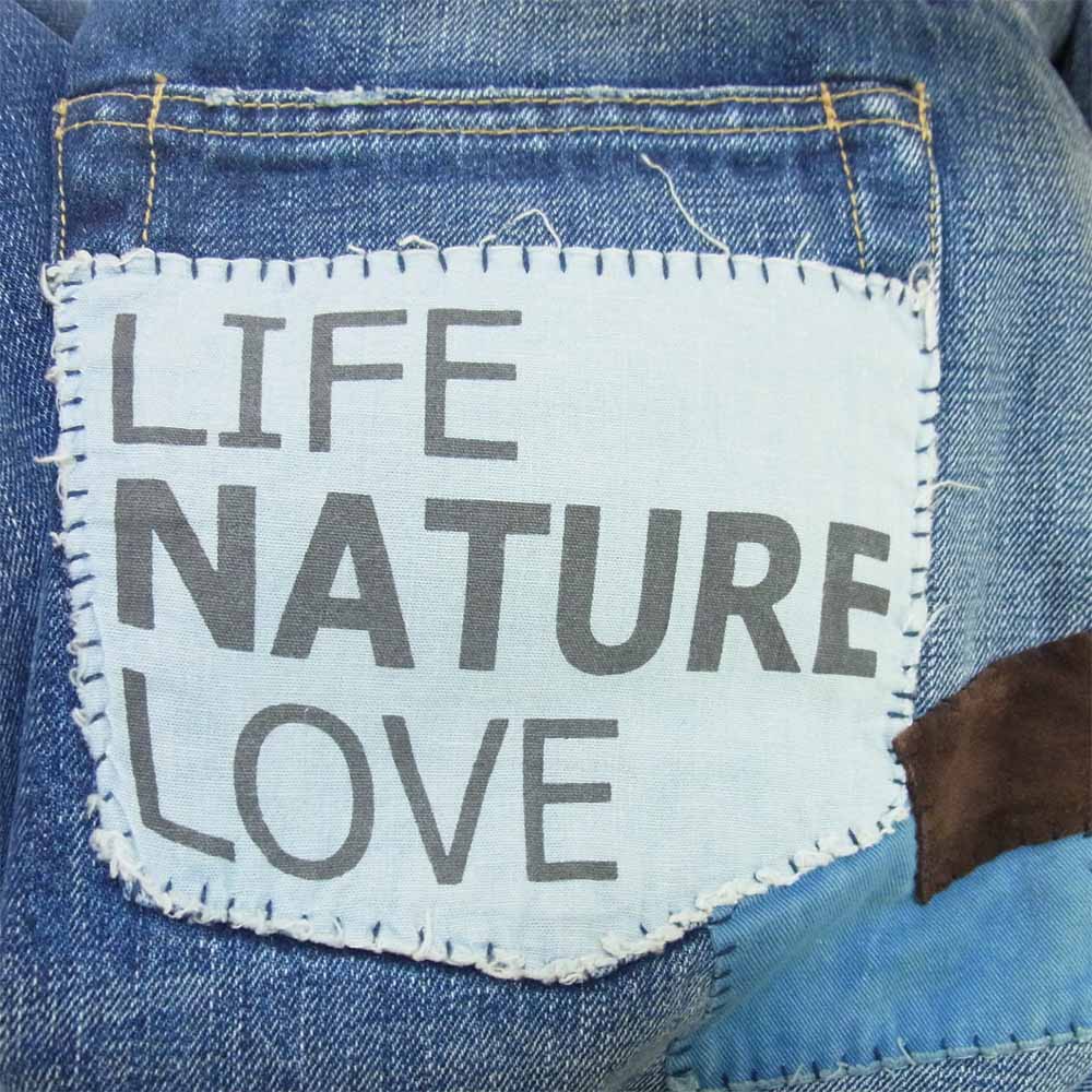 フリーシティ ダメージ リペア 加工 デニムパンツ 日本製 インディゴブルー系 30【中古】