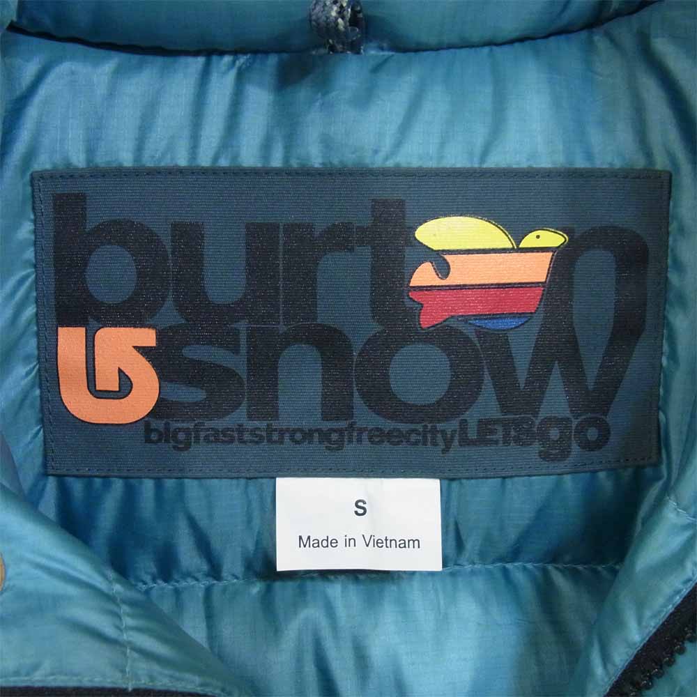 フリーシティ × BURTON バートン ダウン ジャケット ダウンジャケット ブルーグリーン系 S【中古】