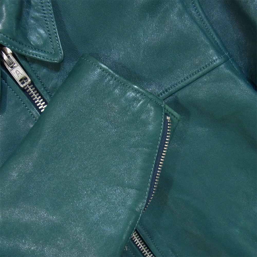HYSTERIC GLAMOUR ヒステリックグラマー 15AW 0253LB02 ラムレザー シングル ライダース グリーン系 S【中古】