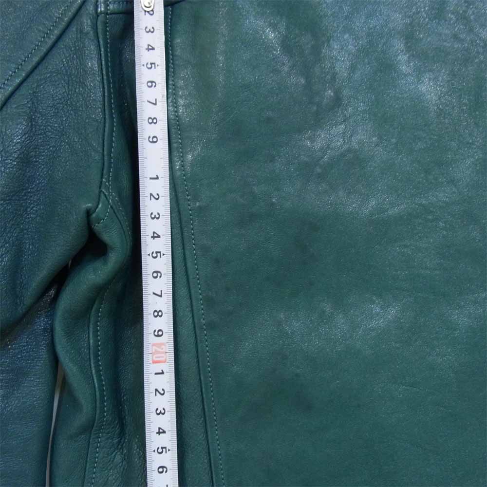 HYSTERIC GLAMOUR ヒステリックグラマー 15AW 0253LB02 ラムレザー シングル ライダース グリーン系 S【中古】