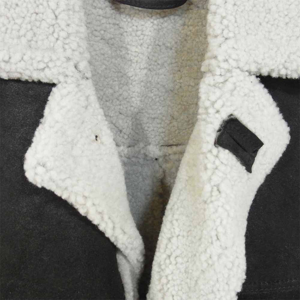 Ron Herman ロンハーマン RHC-17FW-269 MAT MOUTON LAMB WITH HAIR コンチョ ボタン ムートン レザー ジャケット ブラック系 S【新古品】【未使用】【中古】