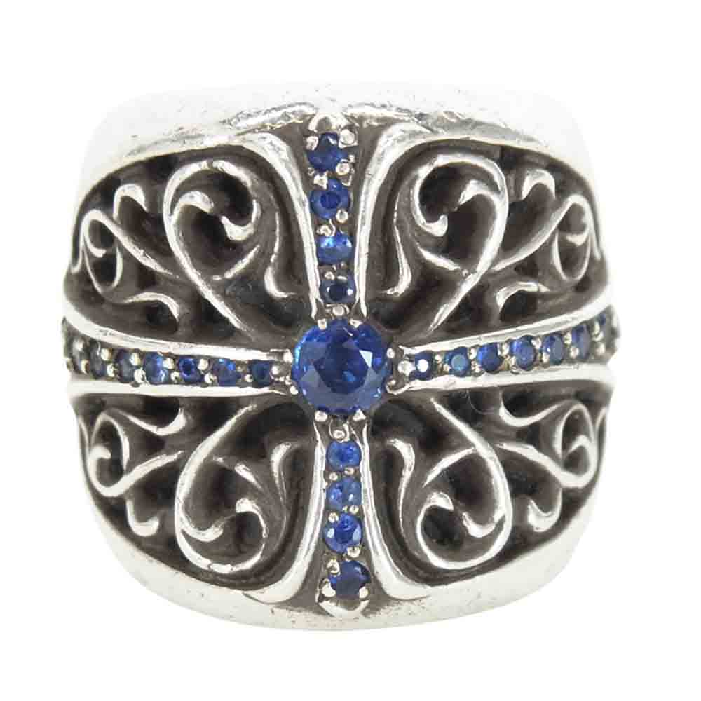 CHROME HEARTS クロムハーツ（原本無） クラシック オーバル リング サファイア シルバー系【中古】