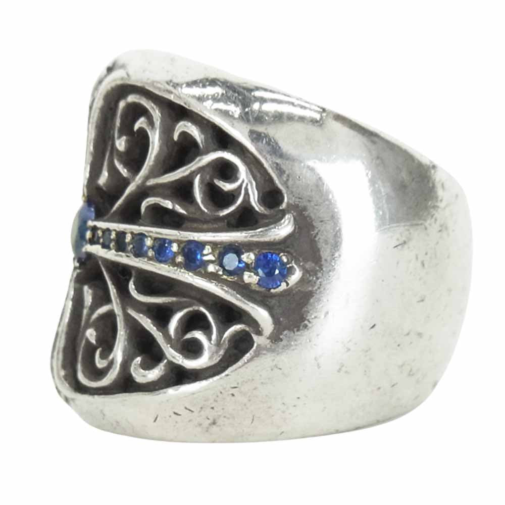 CHROME HEARTS クロムハーツ（原本無） クラシック オーバル リング サファイア シルバー系【中古】