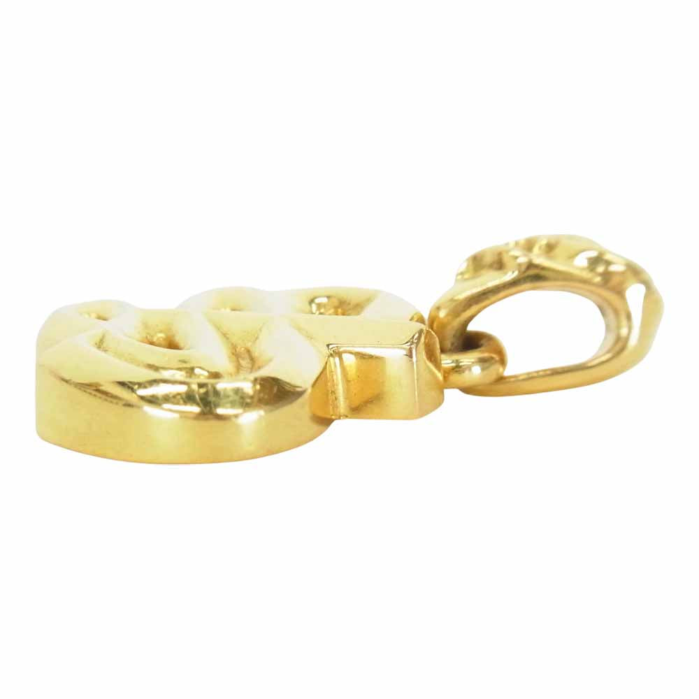 CHROME HEARTS クロムハーツ（原本無） 22K ALPHABET CHARM アルファベット チャーム S イニシャル ペンダント ゴールド系【中古】