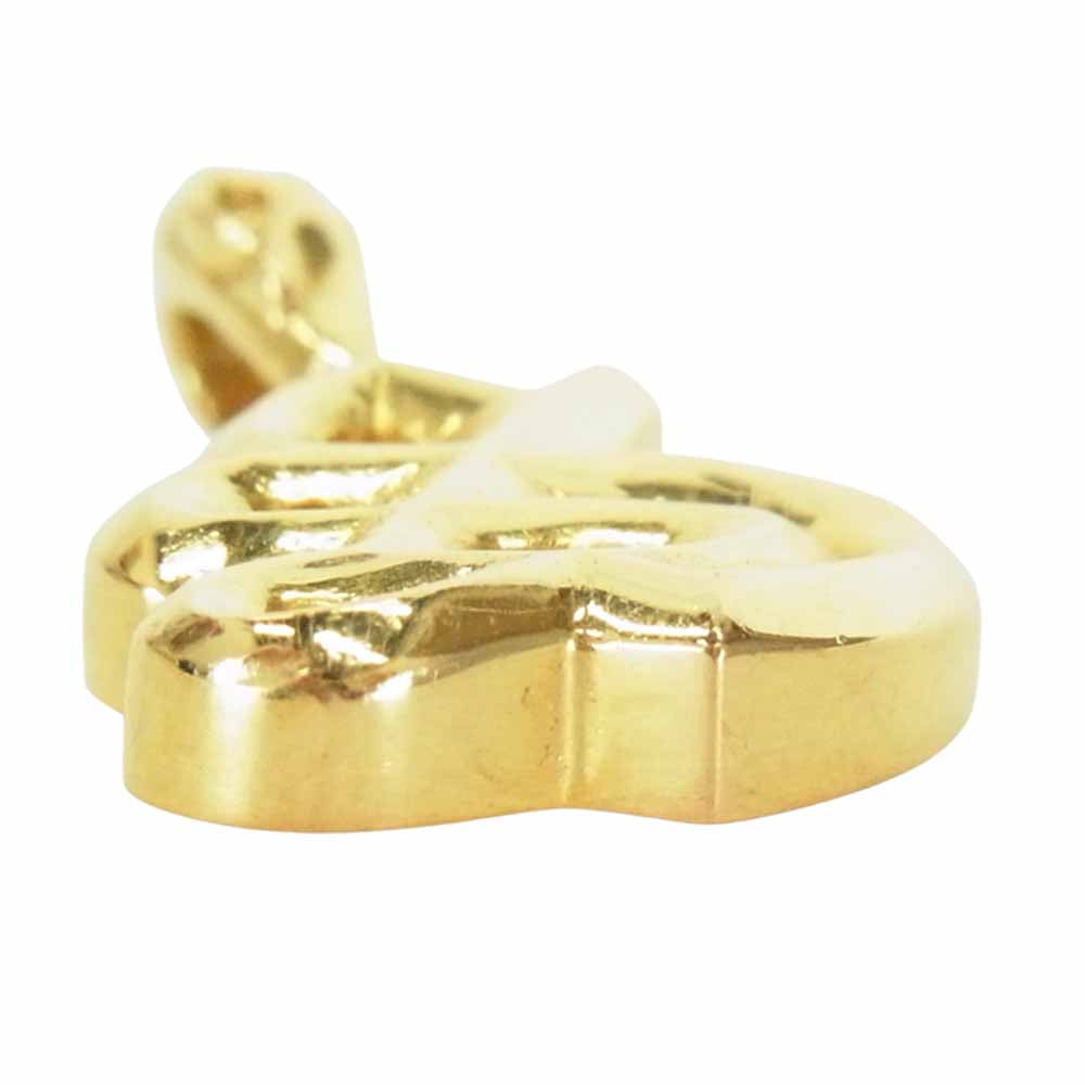 CHROME HEARTS クロムハーツ（原本無） 22K ALPHABET CHARM アルファベット チャーム S イニシャル ペンダント ゴールド系【中古】