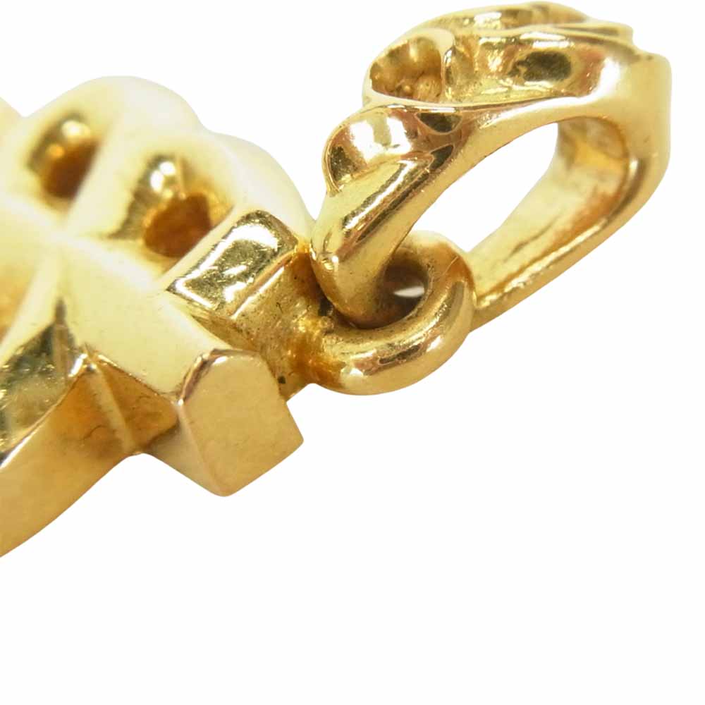CHROME HEARTS クロムハーツ（原本無） 22K ALPHABET CHARM アルファベット チャーム S イニシャル ペンダント ゴールド系【中古】
