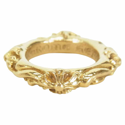 CHROME HEARTS クロムハーツ（原本無） 22K SBT バンド リング  ゴールド系【中古】