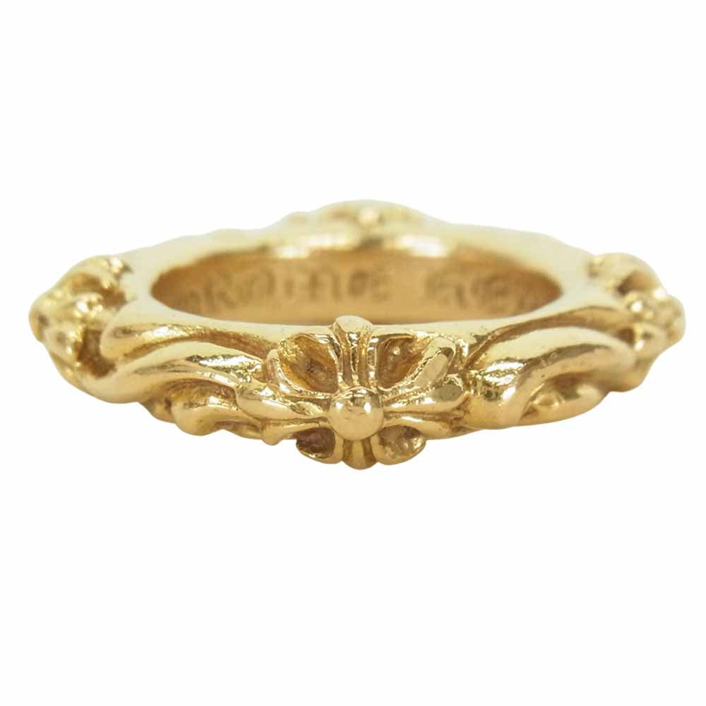CHROME HEARTS クロムハーツ（原本無） 22K SBT バンド リング  ゴールド系【中古】