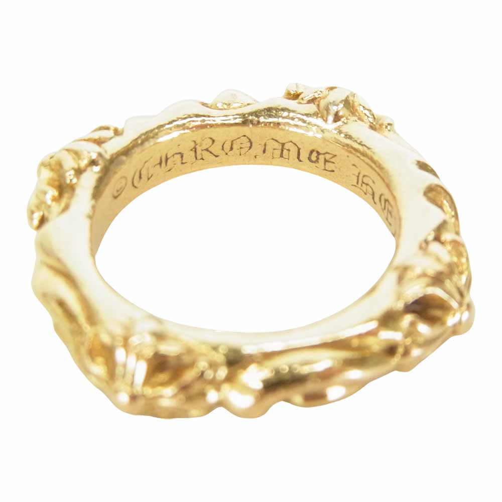 CHROME HEARTS クロムハーツ（原本無） 22K SBT バンド リング  ゴールド系【中古】