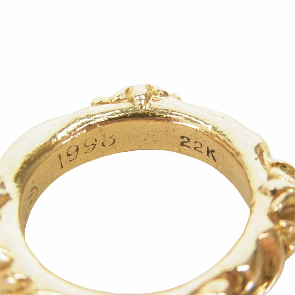 CHROME HEARTS クロムハーツ（原本無） 22K SBT バンド リング  ゴールド系【中古】