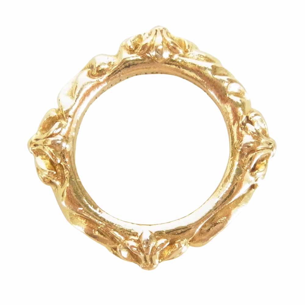 CHROME HEARTS クロムハーツ（原本無） 22K SBT バンド リング  ゴールド系【中古】