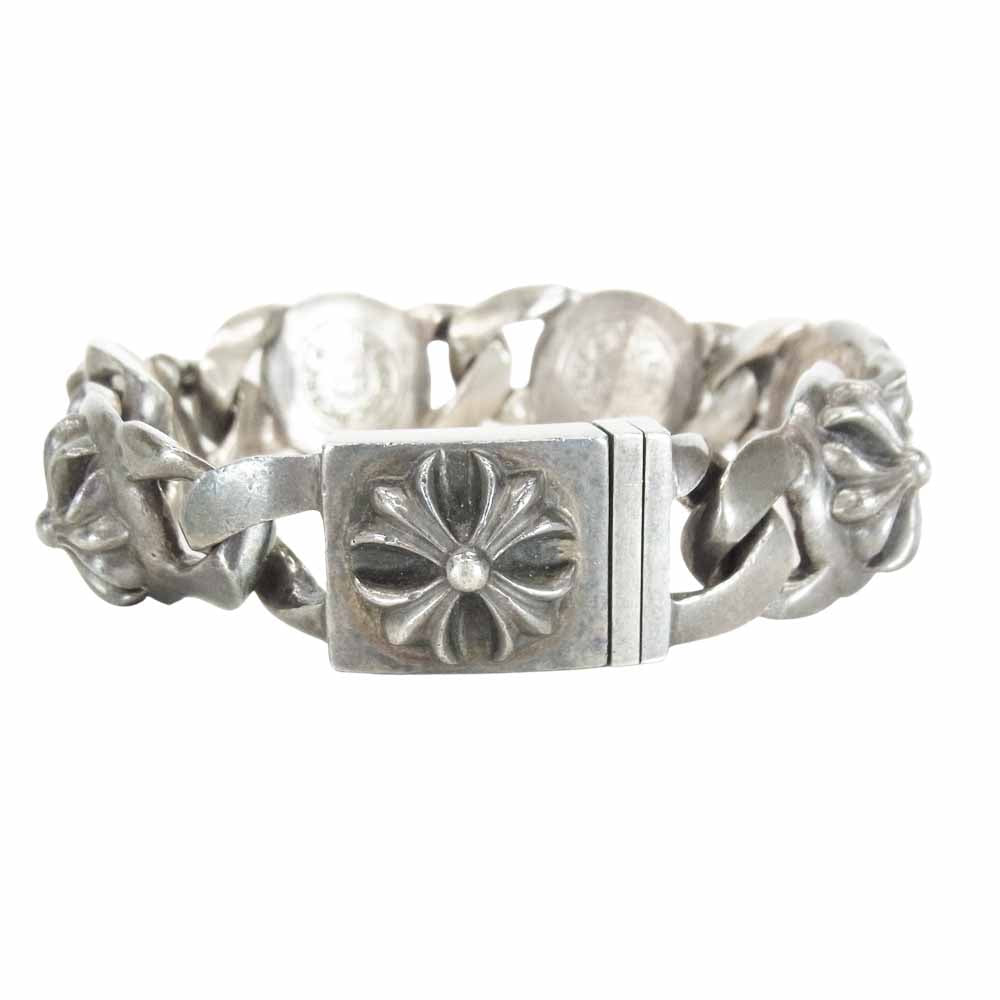 CHROME HEARTS クロムハーツ（原本無） CROSS LINK クロス リンク 6リンク ブレスレット シルバー系【中古】