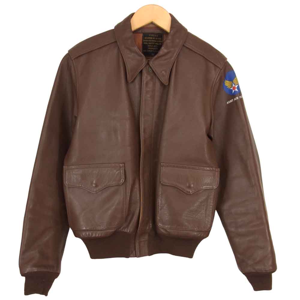 The REAL McCOY'S ザリアルマッコイズ ISOLA 初期 旧マッコイ A-2 フライト ジャケット ブラウン系 36【中古】