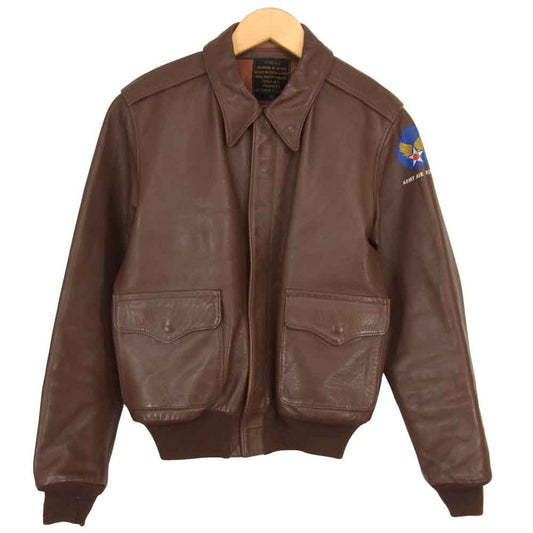 The REAL McCOY'S ザリアルマッコイズ ISOLA 初期 旧マッコイ A-2 フライト ジャケット ブラウン系 36【中古】