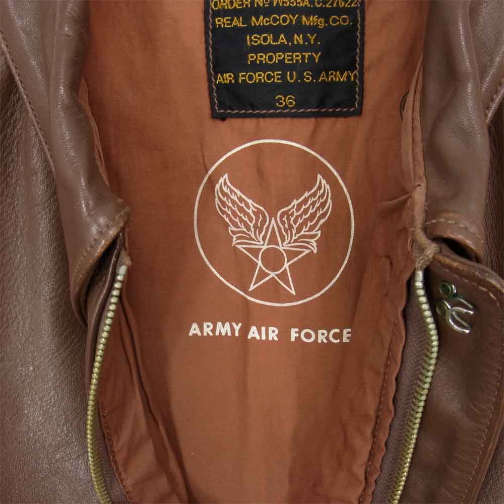 The REAL McCOY'S ザリアルマッコイズ ISOLA 初期 旧マッコイ A-2 フライト ジャケット ブラウン系 36【中古】