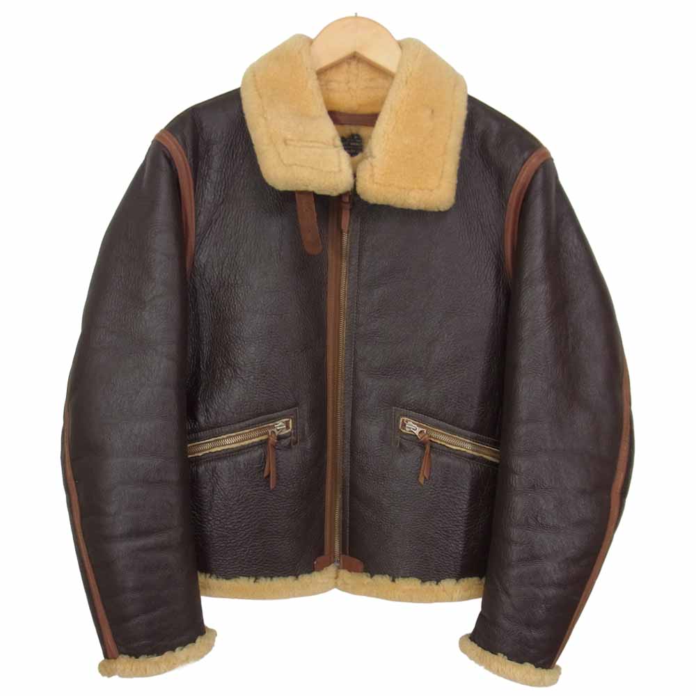 The REAL McCOY'S ザリアルマッコイズ 旧マッコイ D-1 ムートン フライト ジャケット ブラウン系 S【中古】