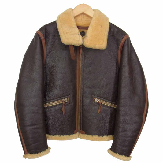 The REAL McCOY'S ザリアルマッコイズ 旧マッコイ D-1 ムートン フライト ジャケット ブラウン系 S【中古】