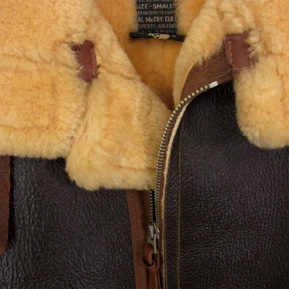 The REAL McCOY'S ザリアルマッコイズ 旧マッコイ D-1 ムートン フライト ジャケット ブラウン系 S【中古】