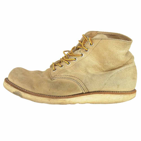 RED WING レッドウィング 8167 プレーントゥ スエード ブーツ UK7.5 EUR41 USA製 ベージュ系 US8.5E【中古】