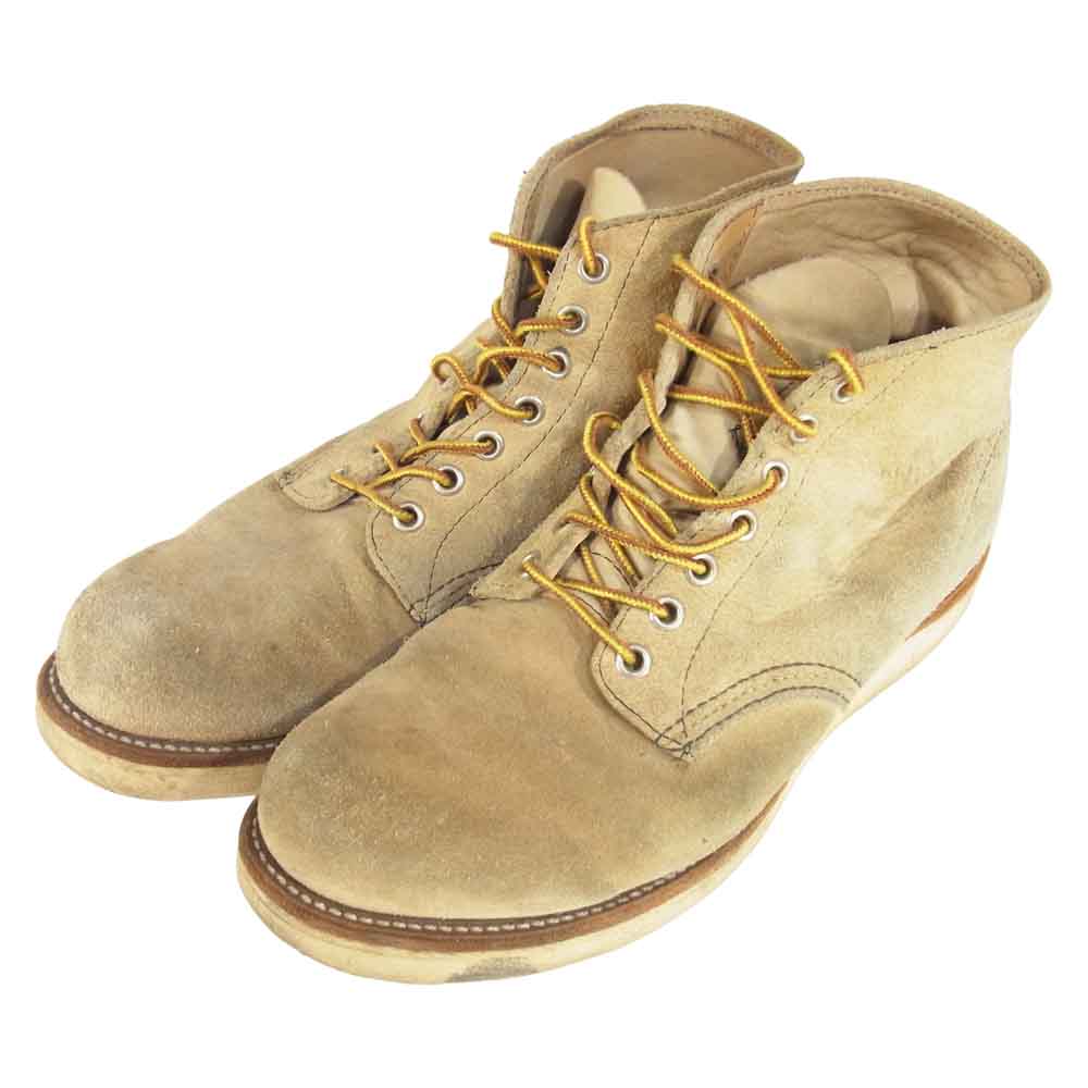 RED WING レッドウィング 8167 プレーントゥ スエード ブーツ UK7.5 EUR41 USA製 ベージュ系 US8.5E【中古】