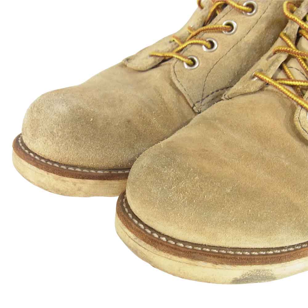 RED WING レッドウィング 8167 プレーントゥ スエード ブーツ UK7.5 EUR41 USA製 ベージュ系 US8.5E【中古】