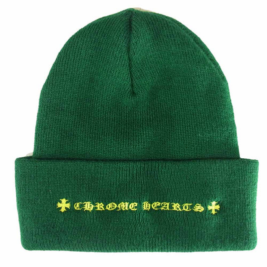 CHROME HEARTS クロムハーツ（原本無） 国内正規品 PPO WOOL WATCH CAP ウール ワッチ キャップ ビーニー グリーン系 OS【中古】