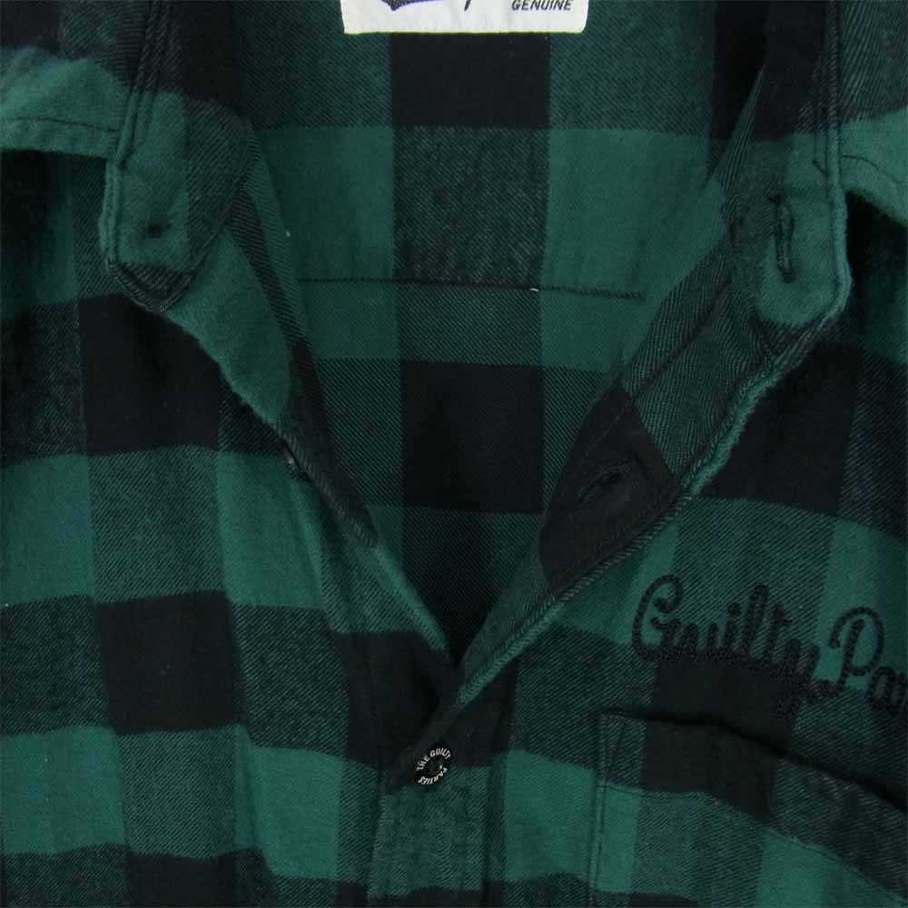 WACKO MARIA ワコマリア ブロック チェック ネルシャツ グリーン系 XL【中古】