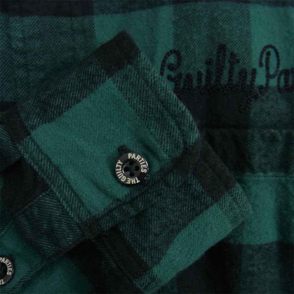 WACKO MARIA ワコマリア ブロック チェック ネルシャツ グリーン系 XL【中古】
