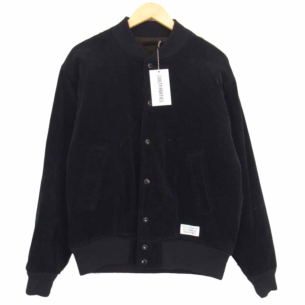 WACKO MARIA ワコマリア 17FW-WMO-BL40 CORDUROY VIRSITY JACKET コーデュロイ バーシティ ジャケット ブラック系 M【中古】