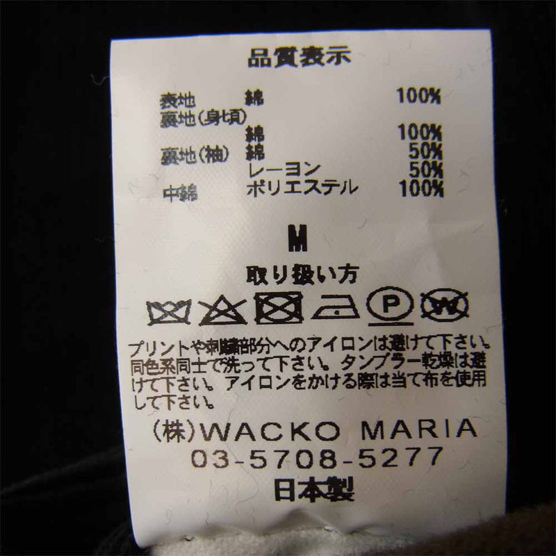 WACKO MARIA ワコマリア 17FW-WMO-BL40 CORDUROY VIRSITY JACKET コーデュロイ バーシティ ジャケット  ブラック系 M【中古】