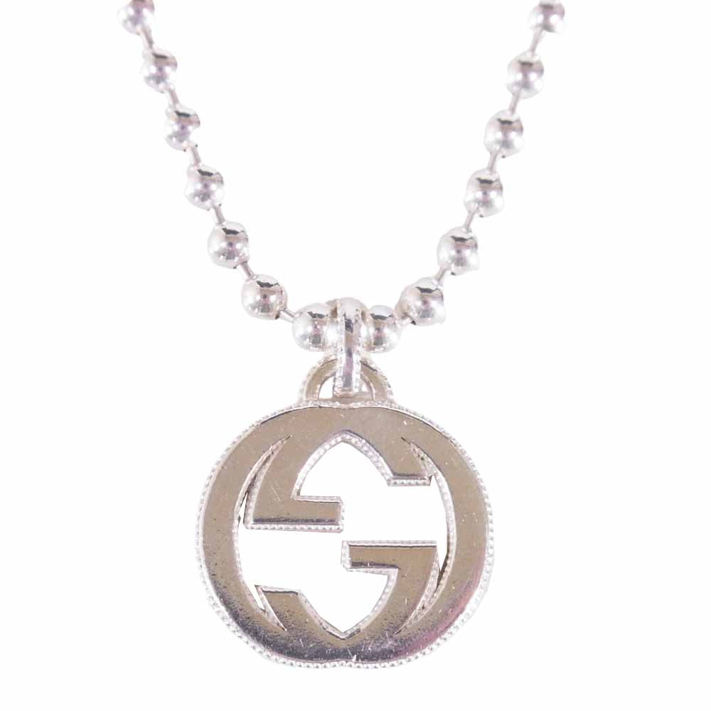 GUCCI グッチ 4217G 8402 インターロッキングG ネックレス シルバー925 ペンダント シルバー系【中古】