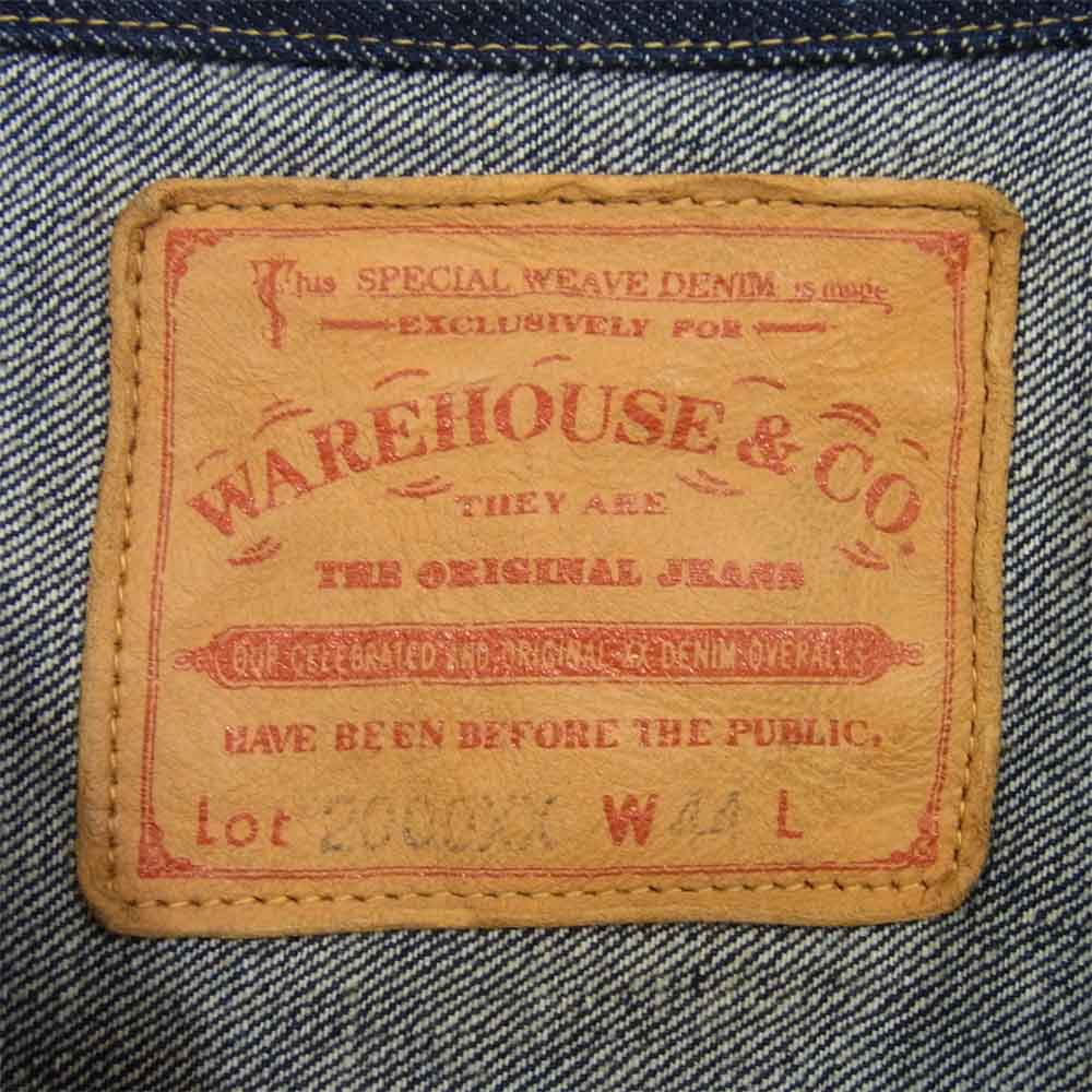 WAREHOUSE ウエアハウス 2000XX DEAD STOCK BLUE デッドストックブルー デニムジャケット インディゴブルー系 44【美品】【中古】
