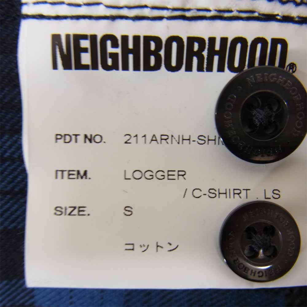 NEIGHBORHOOD ネイバーフッド 21SS 211ARNH-SHM02 LOGGER C-SHIRT . LS チェック ロガー 長袖 シャツ BLUE ブルー系 S【中古】