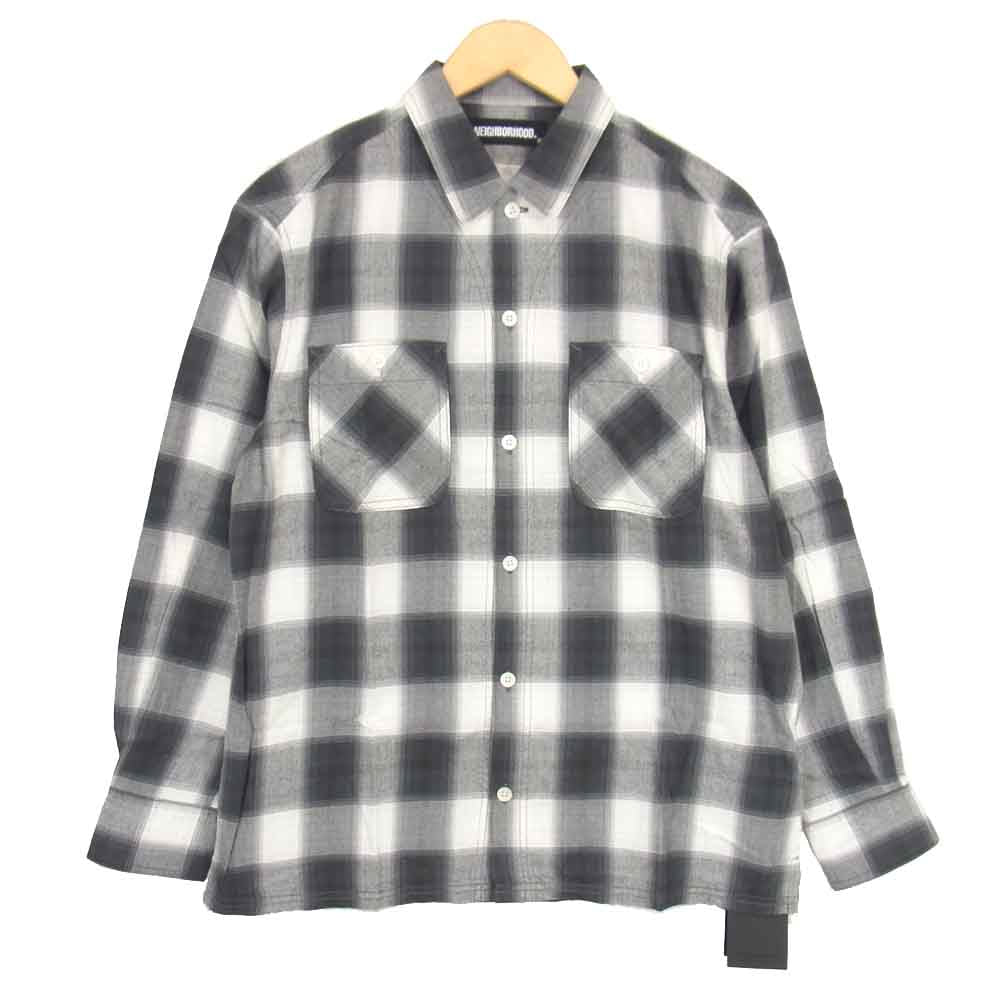 NEIGHBORHOOD ネイバーフッド 21SS 211ARNH-SHM03 B&C C-SHIRT . LS チェック 長袖 シャツ ブラック系 S【極上美品】【中古】