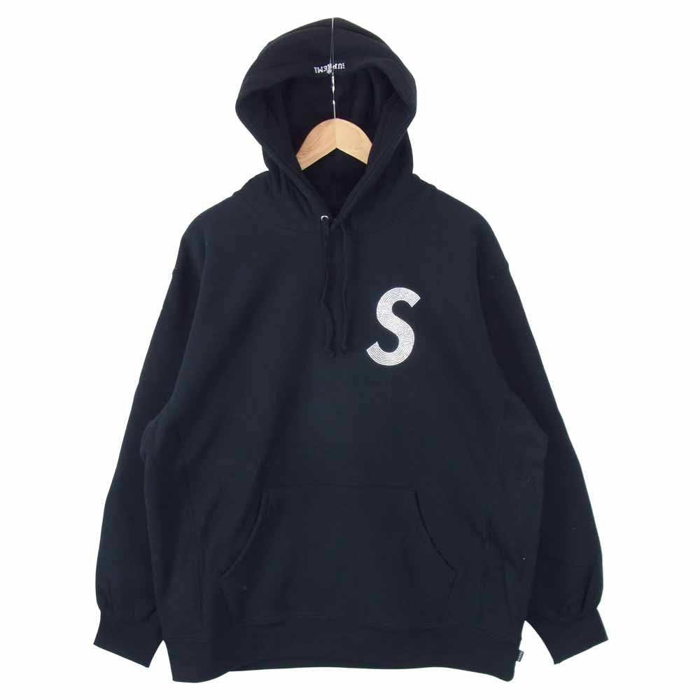 Supreme シュプリーム 21SS Swarovski S Logo Hooded Sweatshirt スワロフスキー S ロゴ フーデッド スウェットシャツ ブラック L ブラック系 L【新古品】【未使用】【中古】