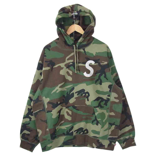 Supreme シュプリーム 21SS Swarovski S Logo Hooded Sweatshirt スワロフスキー S ロゴ フーデッド スウェットシャツ ウッドランドカモ L グリーン系 ブラウン系 XL【新古品】【未使用】【中古】