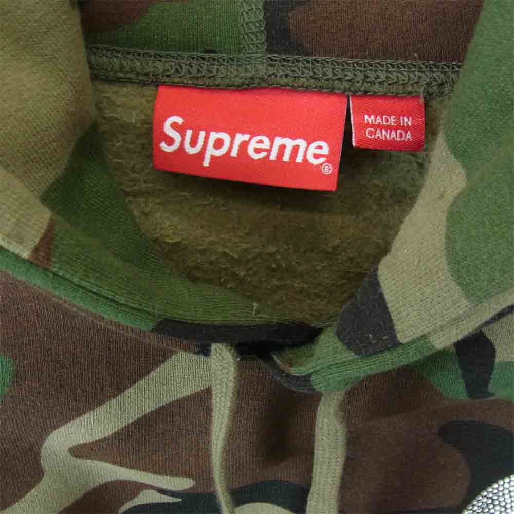 Supreme シュプリーム 21SS Swarovski S Logo Hooded Sweatshirt スワロフスキー S ロゴ フーデッド スウェットシャツ ウッドランドカモ L グリーン系 ブラウン系 XL【新古品】【未使用】【中古】
