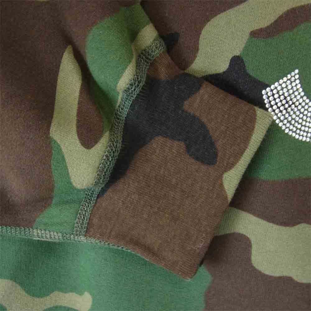 Supreme シュプリーム 21SS Swarovski S Logo Hooded Sweatshirt スワロフスキー S ロゴ フーデッド スウェットシャツ ウッドランドカモ L グリーン系 ブラウン系 L【新古品】【未使用】【中古】