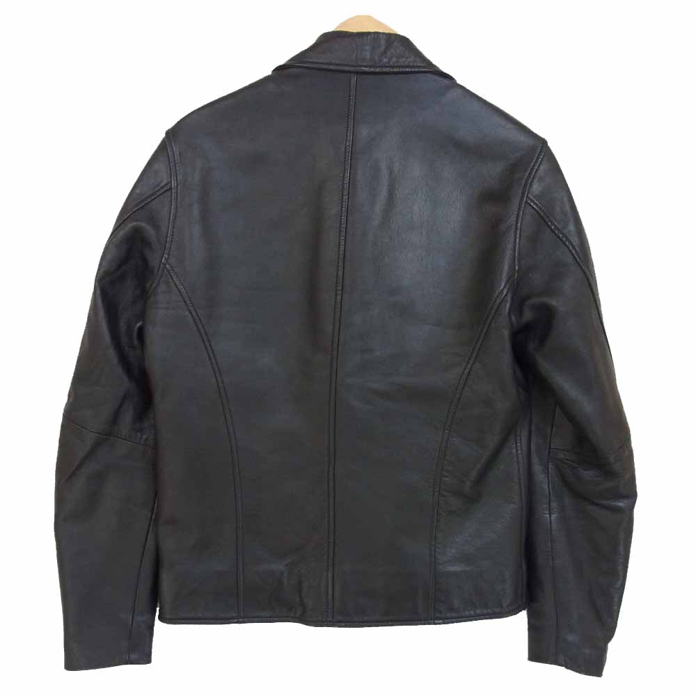 EDIFICE エディフィス シープスキン ダブルライダース ジャケット ライダースジャケット ブラック系 46【中古】