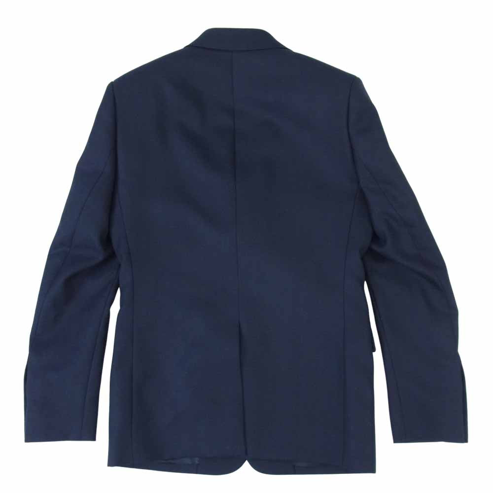ディオール 20AW 043C281A4976 モヘヤ×ウール×シルク トップステッチ ピークトラペル 2B テーラード ジャケット ネイビー系 44【極上美品】【中古】
