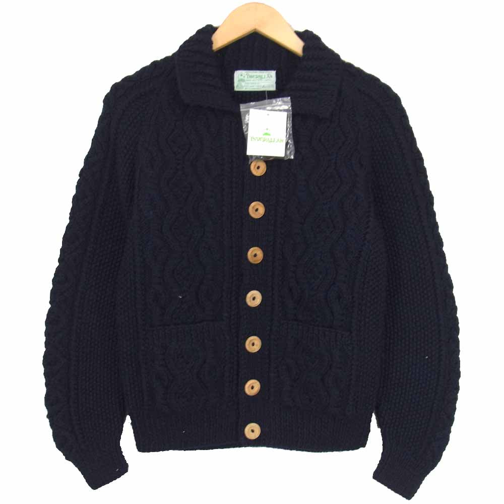 INVERALLAN インバーアラン New Wool 3A ニューウール カーディガン ダークネイビー系 34【新古品】【未使用】【中古】
