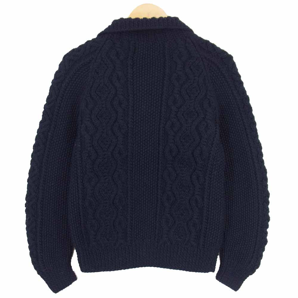 INVERALLAN インバーアラン New Wool 3A ニューウール カーディガン ダークネイビー系 34【新古品】【未使用】【中古】